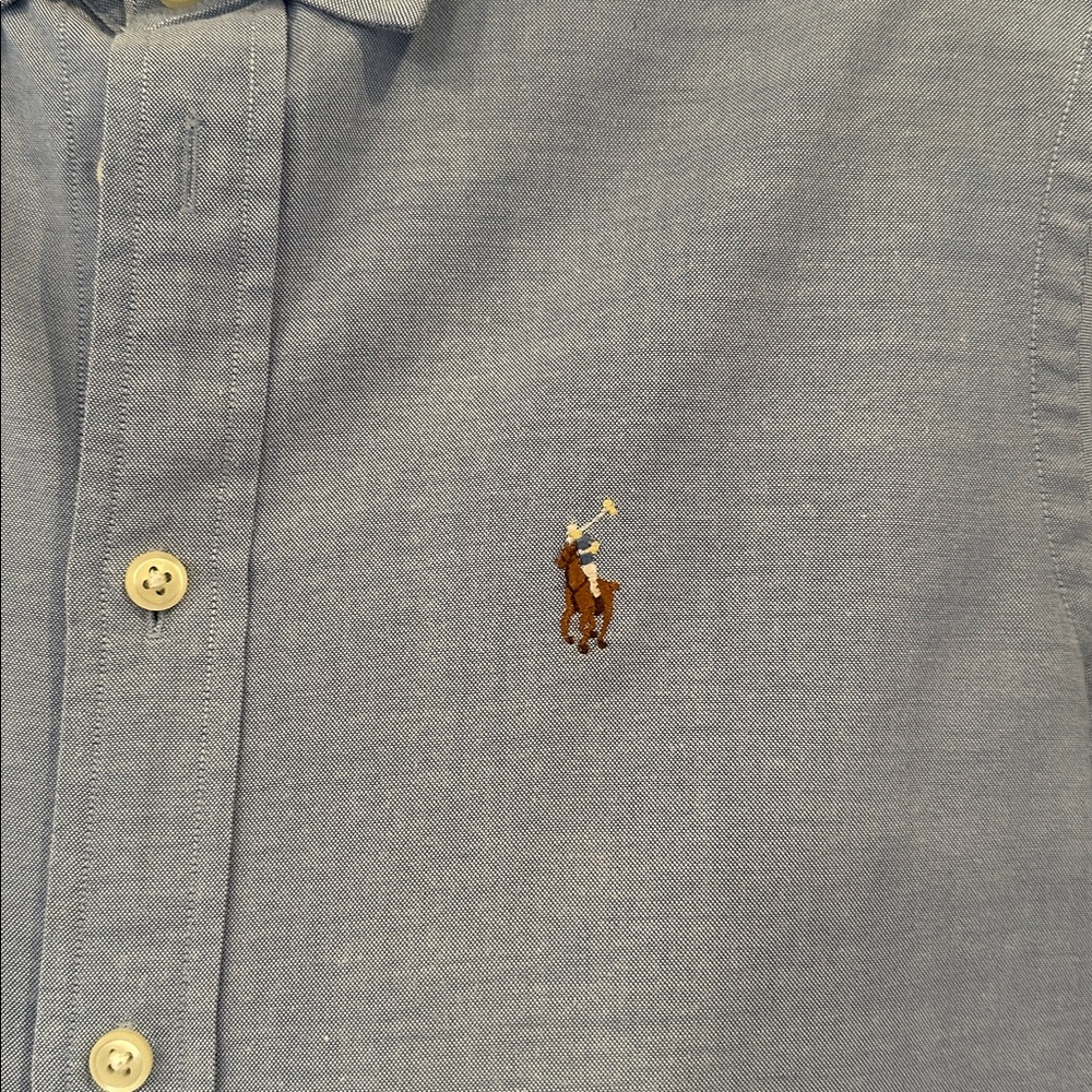 POLO RALPH LAUREN Women’s Blue Classic Fit Oxford (Sz. 0) - Picture 4 of 5